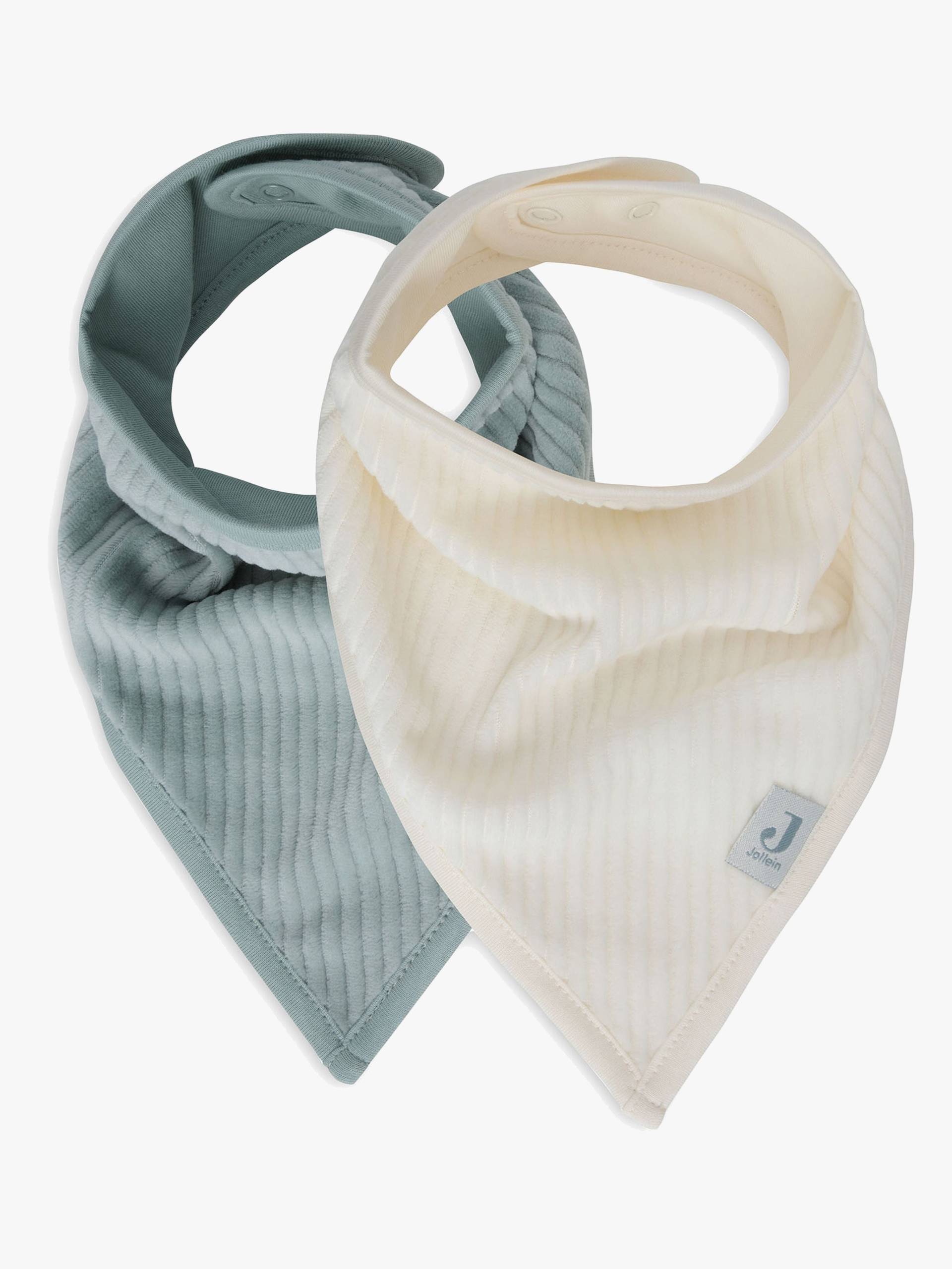 Jollein Velvet Rib Bandana Halstücher 2er-Pack, Sea Green/Ivory von Jollein