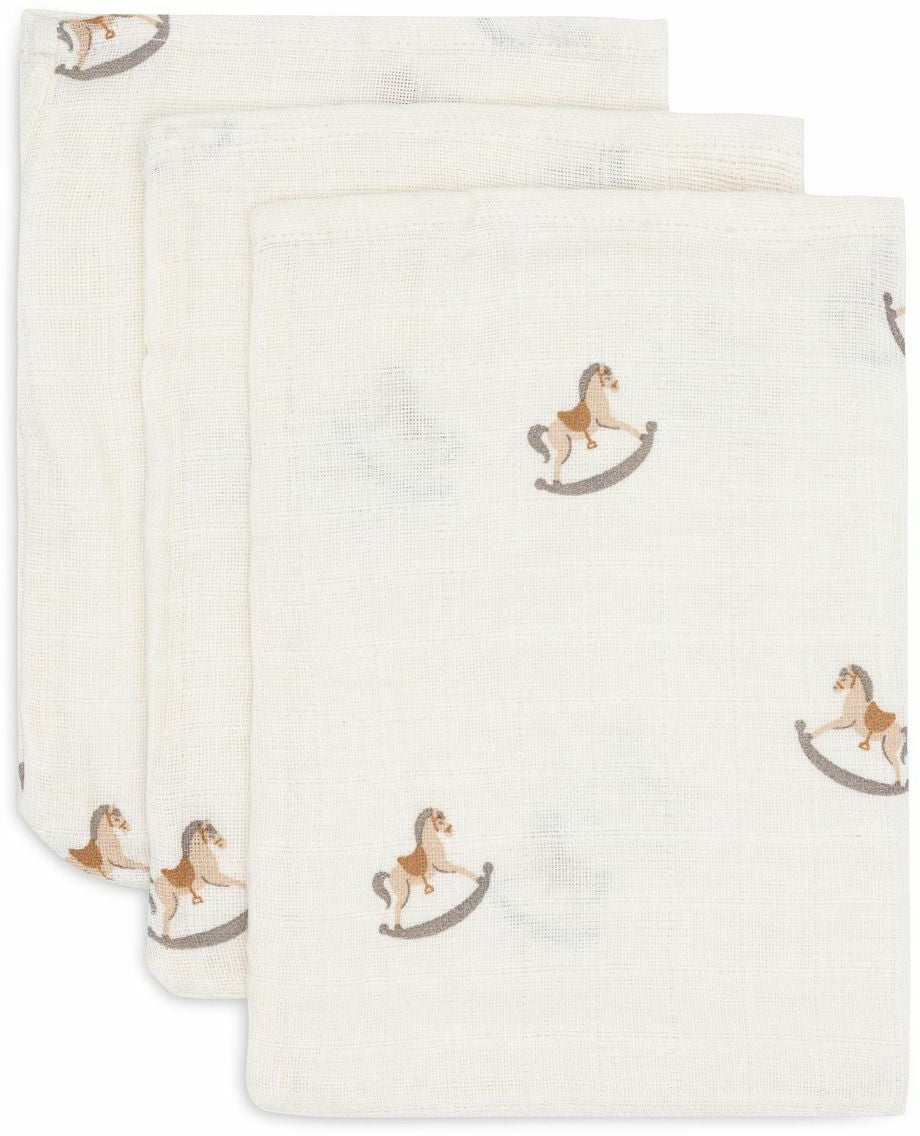 Jollein Waschhandschuh Musselin 3er-Pack, Nostalgic Ride Jollein Waschhandschuh Musselin 3er-Pack, Nostalgic Ride von Jollein