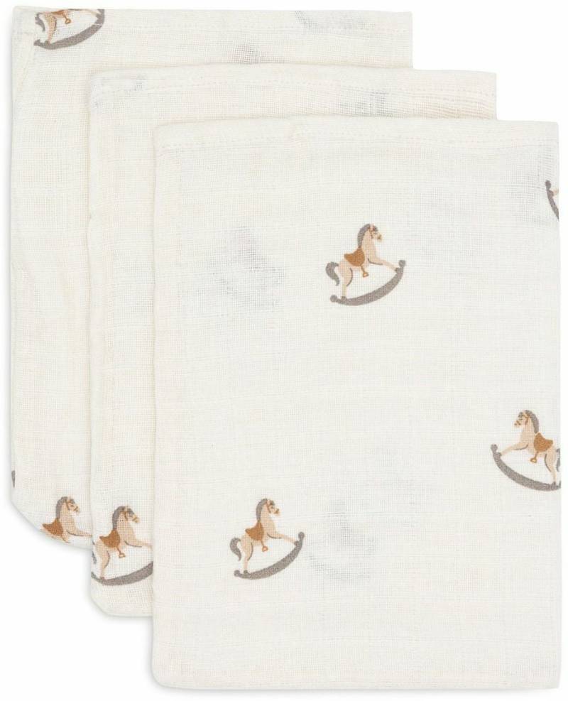Jollein Waschhandschuh Musselin 3er-Pack, Nostalgic Ride von Jollein