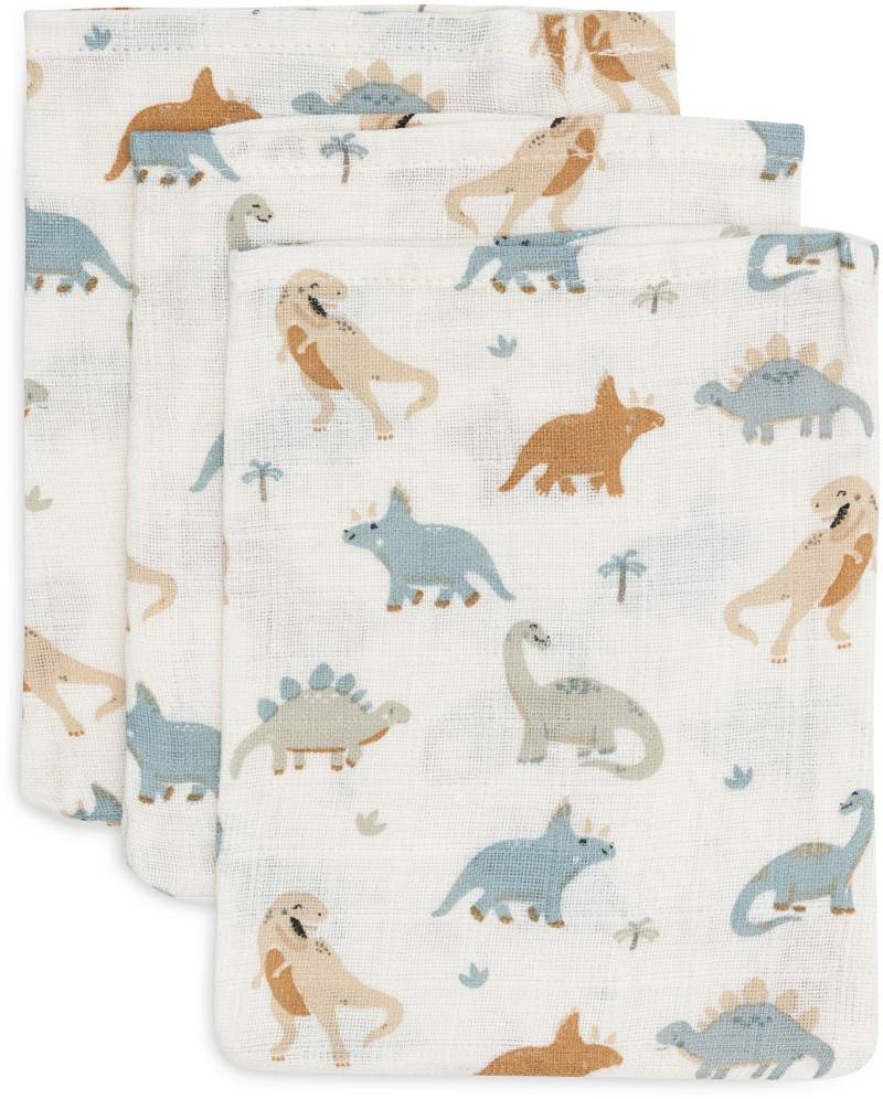 Jollein Waschhandschuh Musselin 3er-Pack, Roarsome von Jollein