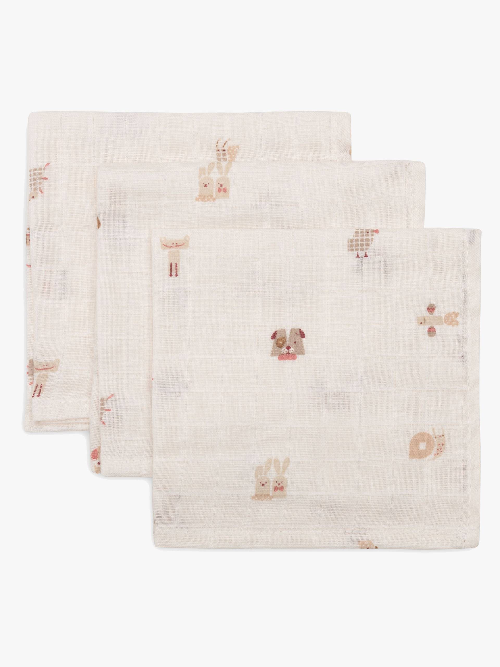 Jollein Waschlappen 3er-Pack, Animal Friends von Jollein