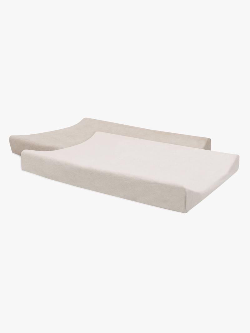 Jollein Wickelauflagenbezüge 50x70cm 2er-Pack, Oatmeal/Sand von Jollein