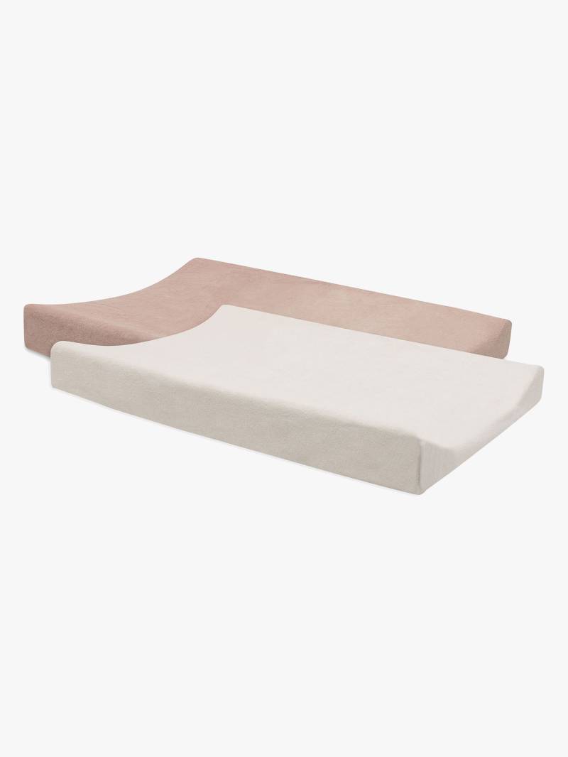 Jollein Wickelauflagenbezüge 50x70cm 2er-Pack, Wild Rose/Ivory von Jollein