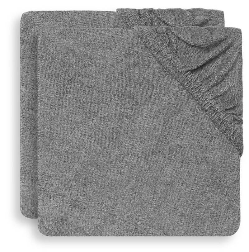 Jollein Wickeltischauflagenbezug 50x70cm 2er-Pack, Storm Grey von Jollein