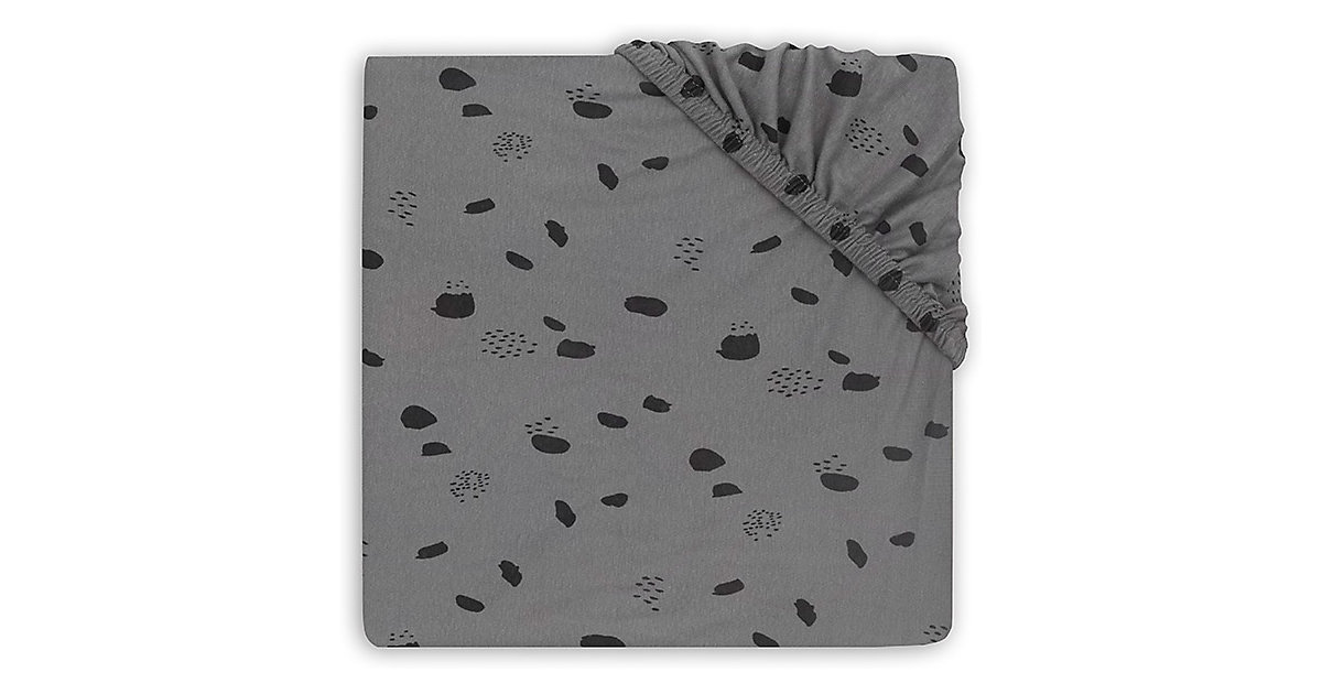 Spannlaken Jersey Laufgittermatratze, 75 x 95 cm, Spot storm grey grau/anthrazit Kinder Spannlaken Jersey Laufgittermatratze, 75 x 95 cm, Spot storm grey grau/anthrazit Kinder von jollein