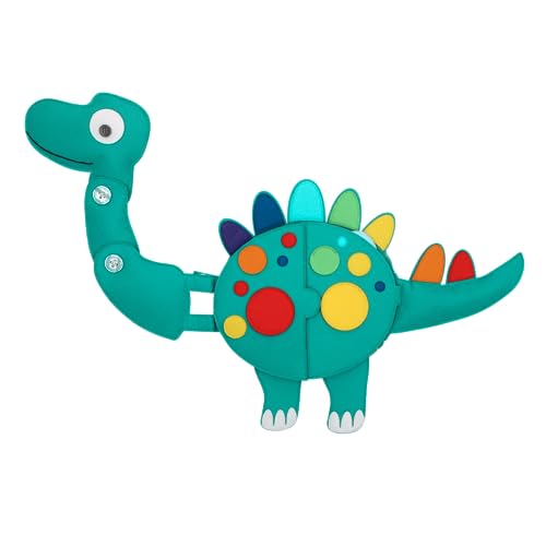 Jolly Designs Travel Buddy Dino - Montessori Lernspielzeug aus hochwertigem Stoff zur Förderung der Motorik, für Kleinkinder und Babys ab 18 Monaten von Jolly Designs