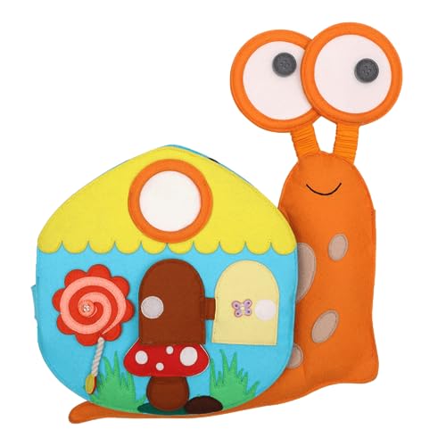 Jolly Designs Travelbuddy Schnecke Quiet Book | Perfektes Montessori inspiriertes Lernspielzeug Für Kleinkinder und Babys ab 18 Monaten von Jolly Designs