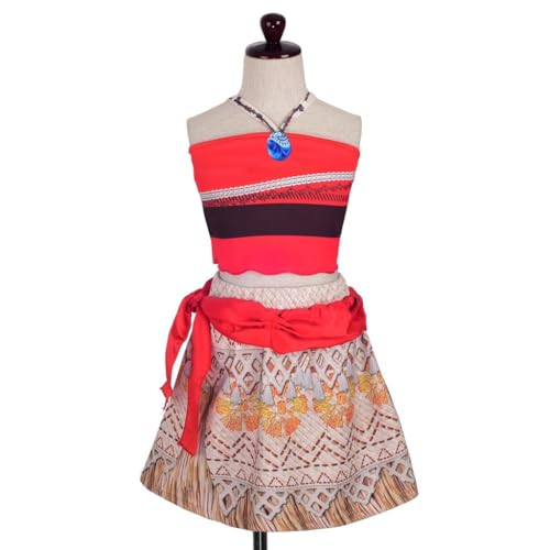 Jolly Fancy - Mädchen Kostüm Sommer Prinzessin aus Ozeanien, Kinder Digital gedruckt Geburtstagsfeier Karneval Tropical Outfit, Größe 9-10 Jahre 140 von Jolly Fancy