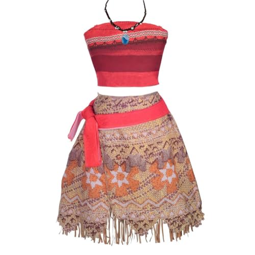 Jolly Fancy - Mädchen Kostüm Sommer Prinzessin aus Ozeanien mit Halskette, Kinder Geburtstagsfeier Karneval Tropical Outfit, Größe 12-24 Monate 86 92 von Jolly Fancy