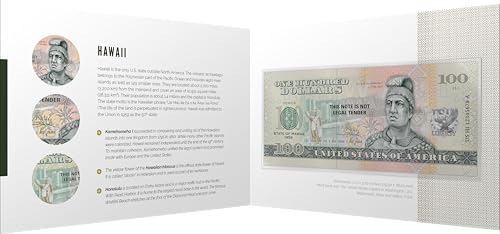 Souvenirschein 100 Dollar Hawaii - The Aloha StateGeschenkidee in attraktiver und hochwertiger Umverpackung von JollyBooks