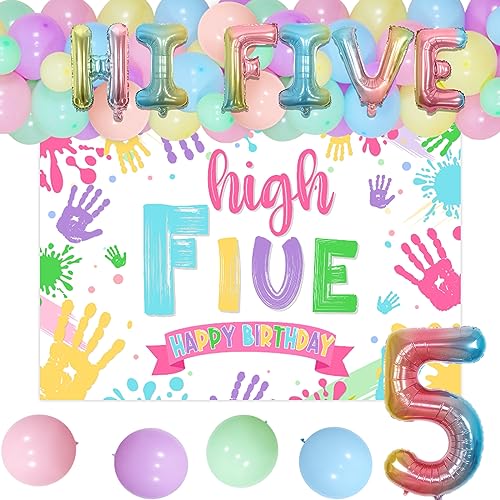 5. Geburtstag Dekorationen Mädchen Regenbogen Pastell Regenbogen Luftballons Bogen mit Happy Birthday Hintergrund Irisierend Hi Five Nummer 5 Folienballon für Mädchen 5. Geburtstag Party Dekorationen 5. Geburtstag Dekorationen Mädchen Regenbogen Pastell Regenbogen Luftballons Bogen mit Happy Birthday Hintergrund Irisierend Hi Five Nummer 5 Folienballon für Mädchen 5. Geburtstag Party Dekorationen von Jollyboom