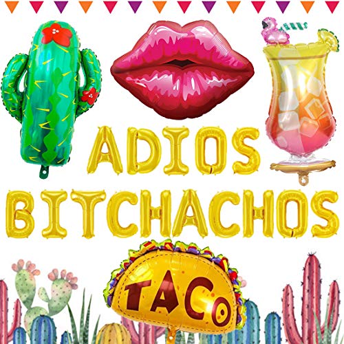Jollyboom Adios Bitchachos Party Dekoration für Fiesta Junggesellenabschied Cinco De Mayo Dekoration Abschiedsfeier Dekorationen von Jollyboom