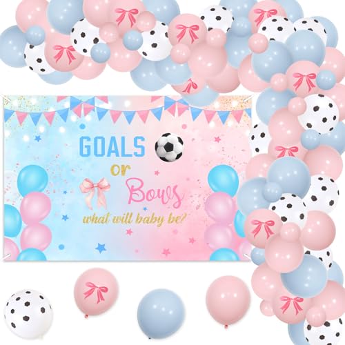 Jollyboom Fußball-Dekorationen, Tore oder Schleifen, was wird Baby sein Geschlecht enthüllen, Dekorationen, Hintergrundballons, Bogen für Jungen oder Mädchen, er oder sie, Babyparty Jollyboom Fußball-Dekorationen, Tore oder Schleifen, was wird Baby sein Geschlecht enthüllen, Dekorationen, Hintergrundballons, Bogen für Jungen oder Mädchen, er oder sie, Babyparty von Jollyboom