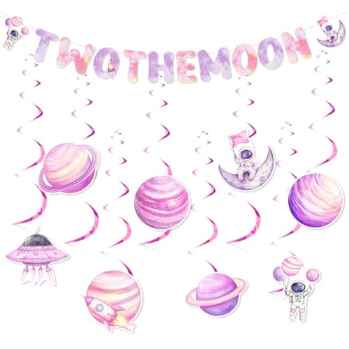Jollyboom Two The Moon Geburtstagsdekorationen Mädchen, Weltraum 2. Geburtstag Dekoration Zwei der Mond Banner Rosa Astronaut Hängende Wirbel Streamer für Mädchen Weltraum Thema 2nd BRD Party Jollyboom Two The Moon Geburtstagsdekorationen Mädchen, Weltraum 2. Geburtstag Dekoration Zwei der Mond Banner Rosa Astronaut Hängende Wirbel Streamer für Mädchen Weltraum Thema 2nd BRD Party von Jollyboom