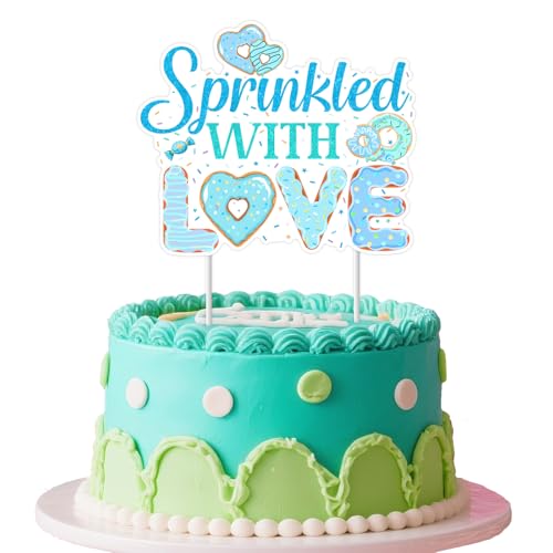 Jollyboom Verziert mit Liebe, Babyparty-Dekorationen, Donut-Eiscreme-Dekorationen, Kuchendekoration, Kuchendekoration, doppelseitig, für Jungen, Willkommensgeschenk, Baby, Geschlecht, Enthüllung der Jollyboom Verziert mit Liebe, Babyparty-Dekorationen, Donut-Eiscreme-Dekorationen, Kuchendekoration, Kuchendekoration, doppelseitig, für Jungen, Willkommensgeschenk, Baby, Geschlecht, Enthüllung der von Jollyboom