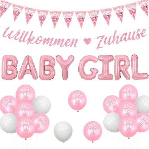 Jollyboom Willkommen Zuhause Deko Baby Mädchen, Herzlich Willkommen Zuhause Girlande, Pink Luftballon Baby Girl, Willkommen Zuhause Welcome Home Baby Für Baby Shower Party Geburt Deko Jollyboom Willkommen Zuhause Deko Baby Mädchen, Herzlich Willkommen Zuhause Girlande, Pink Luftballon Baby Girl, Willkommen Zuhause Welcome Home Baby Für Baby Shower Party Geburt Deko von Jollyboom