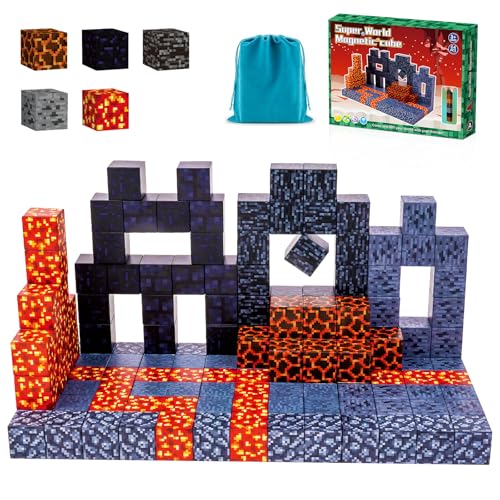 Jollynamy Magnetische Blöcke – Bauen Sie Magnetbauwürfel, Spielzeug für Jungen, Mädchen, Kinder, 3, 4, 6, 7, 8, 9–64 Stück Jollynamy Magnetische Blöcke – Bauen Sie Magnetbauwürfel, Spielzeug für Jungen, Mädchen, Kinder, 3, 4, 6, 7, 8, 9–64 Stück von Jollynamy