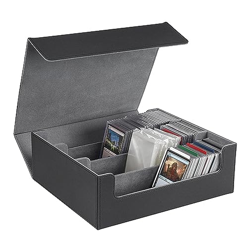 Jolsaawie 1 Stück 1800+ Kartendeck-Hülle für Sammelkarten, Magnetische Kartenaufbewahrungsbox, Oben Seitlich Ladbare Deckhülle, Spielkartenbox, Schwarz + Jolsaawie 1 Stück 1800+ Kartendeck-Hülle für Sammelkarten, Magnetische Kartenaufbewahrungsbox, Oben Seitlich Ladbare Deckhülle, Spielkartenbox, Schwarz + von Jolsaawie