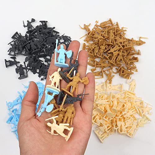 Jolsaawie 1:72 200/Set Kunststoff Antike Soldaten Figuren Spielzeug Archaische Soldaten MäNner SchwertkäMpfer Action Figure Mach Es Selbst Krieg Szene Spielzeug Gold von Jolsaawie