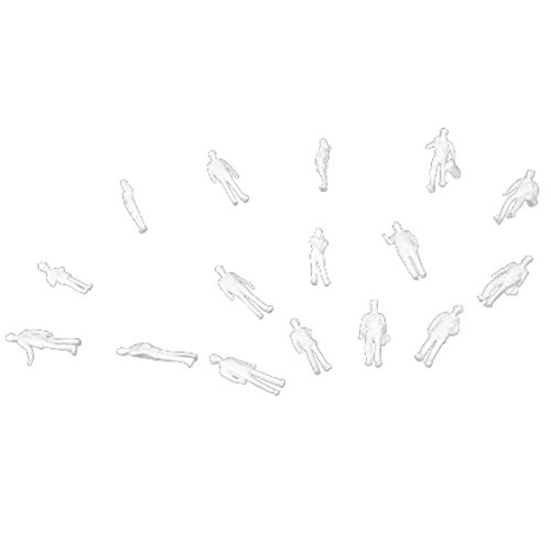Jolsaawie 100 Stueck HO Massstab 1 : 100 Weisse Zug Modell Figuren Zug Figuren von Jolsaawie