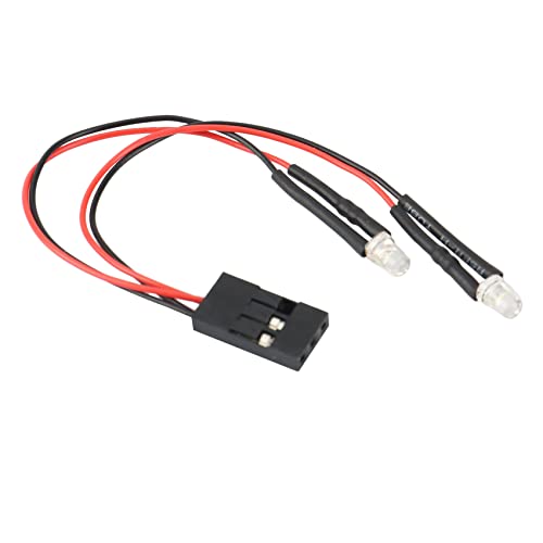 Jolsaawie 2 StüCk 2 LED Lichter Scheinwerfer für 1/24 RC Crawler Auto Axial SCX24 90081 AXI00001 AXI00002 Upgrade Teile von Jolsaawie