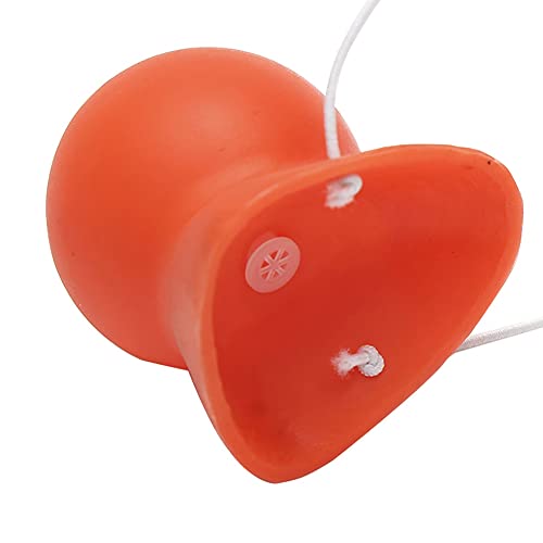Jolsaawie 3 StüCke Rote Clownnase Hupende Quietschende Clownnase mit Elastischem Seil für Erwachsene Halloween Cosplay KostüMzubehöR von Jolsaawie