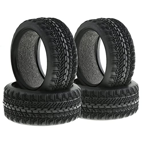 Jolsaawie 4 Stück Gummireifen Reifen für 1/10 Rc On-Road Drift Touren Wagen Redcat,5 von Jolsaawie