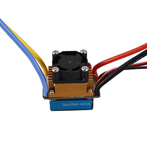 Jolsaawie 480A GebüRsteter ESC-Einzelmotor mit LüFter Wasserdicht 2-4S 3 5V / 3A BEC für RC-Cars Jolsaawie 480A GebüRsteter ESC-Einzelmotor mit LüFter Wasserdicht 2-4S 3 5V / 3A BEC für RC-Cars von Jolsaawie