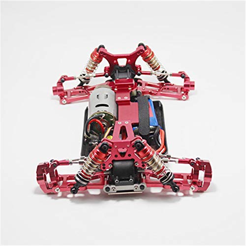 Jolsaawie Lenkung Kupplung Baugruppe Lenkung Servo Sparer Komplett für 144001 1/14 124018 124019 RC Auto Upgrade Teile, Rot von Jolsaawie