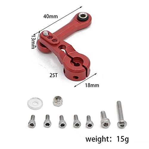 Jolsaawie Metall 25T Servoarm + Verbindung Stange für ARRMA 1/7 Infraction Mojave 1/8 KRATON SENTON Talion Outcast Upgrade Teile,A von Jolsaawie