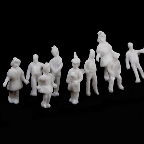 Jolsaawie Model People Figures Maßstab 1: 200 Packung Mit Ca. 100 Stück Weiß Assorted Style von Jolsaawie