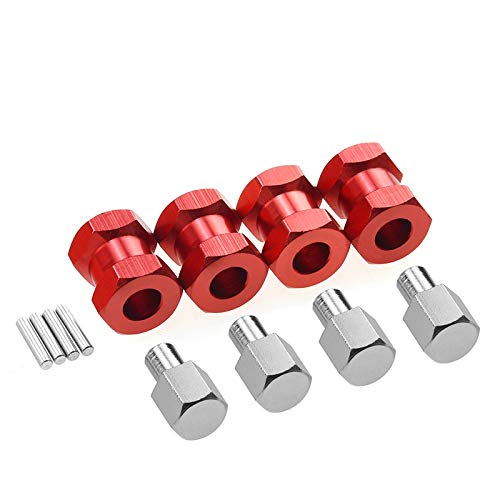 Jolsaawie RC Auto Metall 12Mm Rad Sechskant Nabe 15Mm VerläNgerungs Kupplung für AXIAL SCX10 D90 CC01 1/10 RC Crawler Rot Jolsaawie RC Auto Metall 12Mm Rad Sechskant Nabe 15Mm VerläNgerungs Kupplung für AXIAL SCX10 D90 CC01 1/10 RC Crawler Rot von Jolsaawie