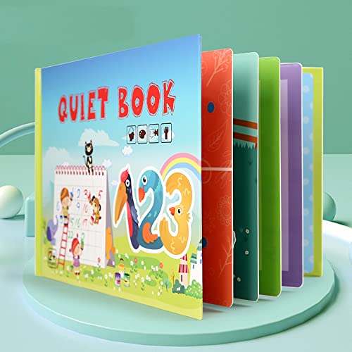Jolyeictor Montessori Busy Book,Activity Board,Interactive Busy Book,Toys Busy Book,Educational Toy Books,Quiet Book Paste Book for Children,Montessori Spielzeug(Anzahl) von Jolyeictor