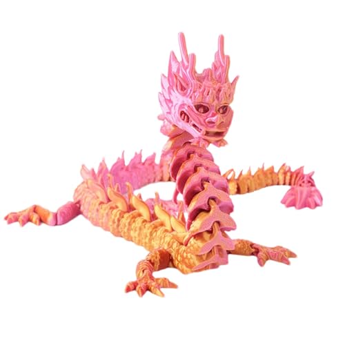 3D Gedruckter Drache, 13 Zoll 3D-Drachen Kristall Zappelspielzeug, Chefschreibtischspielzeug, Osterkörbchenfüller, Flexibel, Für Kinder-Eiersuche, 33cm von Jomewory