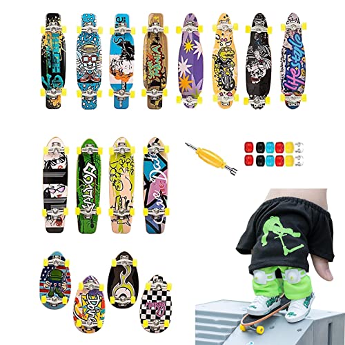 Jomewory Finger-Skateboards für Kinder,Fingerspielzeug-Skateboards,Skateboard-Fingerspielzeug für die Bewegung der Fingerspitzen | Mini-Skateboard-Starter-Set, Trainings-Requisiten, Goodie-Bag-Füller von Jomewory