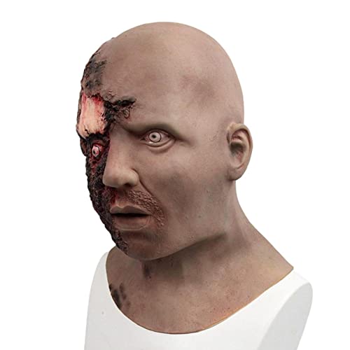 Jomewory Halloween Zombie Maske, Halloween Horror Blutige Zombie Gruselige Kopfbedeckung, faule Gesichtsmaske Halloween Gruseliges Kostüm Leiche Party Prop von Jomewory