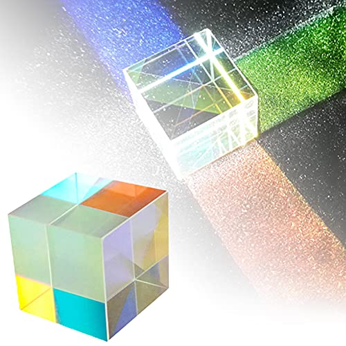 Jomewory X-Cube Optischer Prismenwürfel, Sechsseitiges Helles Licht Würfel Glasmalerei Prisma Strahlteilungsprisma Optisches Experiment Instrument Optische Linse, 12,7x12,7x12,7mm (3 STÜCKE) von Jomewory