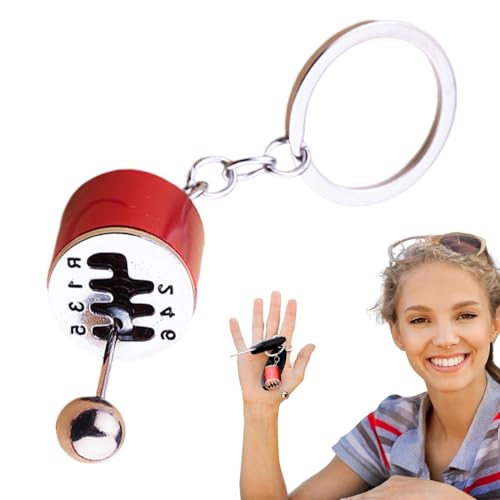 Zahnradschaltschlüsselkaint, Autosschaltschlüsselung | Automatische Getriebeschlüsselkette - Creative 6 -Speed ​​-Getriebe -Hebelschlüsselung, Key FOB -Schlüsselschainszubehör von Jomewory