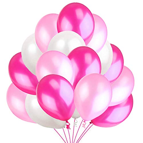 50 Luftballons Rosa Weiß Fuchsie Ballon 36 cm Partyballon Deko Pink 3,2g. Dekoration fur Geburtstag, Baby Shower, Baby Dusche Party 50 Luftballons Rosa Weiß Fuchsie Ballon 36 cm Partyballon Deko Pink 3,2g. Dekoration fur Geburtstag, Baby Shower, Baby Dusche Party von Jonami