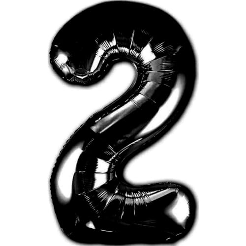 Luftballon 2. Geburtstag Zahl 2 Schwarz XXL Riesen Folienballon 100cm Geburtstagsdeko Ballon Zahl Deko zum Geburtstag. Fliegt mit Helium. Luftballon 2. Geburtstag Zahl 2 Schwarz XXL Riesen Folienballon 100cm Geburtstagsdeko Ballon Zahl Deko zum Geburtstag. Fliegt mit Helium. von Jonami