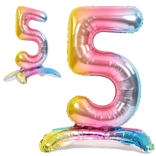 Luftballon 5. Geburtstag Zahl 5 Mehrfarbig Pastell Stehende XXL Riesen Folienballon 82cm Geburtstagsdeko Ballon Zahl Deko zum Geburtstag. Luftballon 5. Geburtstag Zahl 5 Mehrfarbig Pastell Stehende XXL Riesen Folienballon 82cm Geburtstagsdeko Ballon Zahl Deko zum Geburtstag. von Jonami