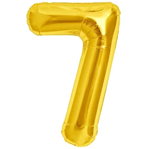 Luftballon 7. Geburtstag Zahl 7 Goldene XXL Riesen Folienballon 100cm Geburtstagsdeko Ballon Zahl Deko zum Geburtstag. Fliegt mit Helium. Luftballon 7. Geburtstag Zahl 7 Goldene XXL Riesen Folienballon 100cm Geburtstagsdeko Ballon Zahl Deko zum Geburtstag. Fliegt mit Helium. von Jonami