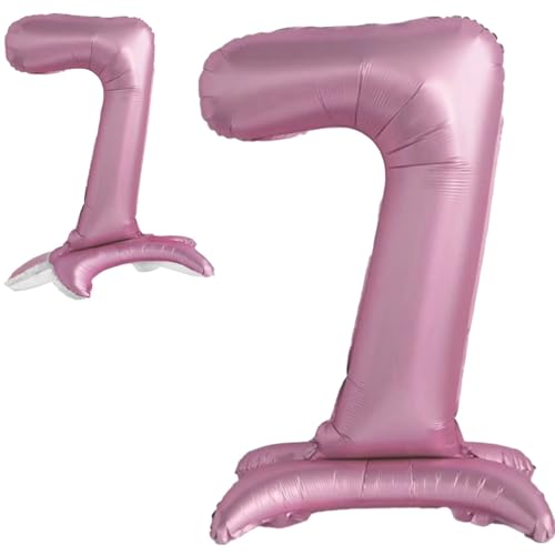 Luftballon 7. Geburtstag Zahl 7 Rosa Stehende XXL Riesen Folienballon 82cm Geburtstagsdeko Mädchen Ballon Zahl Deko zum Geburtstag. Luftballon 7. Geburtstag Zahl 7 Rosa Stehende XXL Riesen Folienballon 82cm Geburtstagsdeko Mädchen Ballon Zahl Deko zum Geburtstag. von Jonami