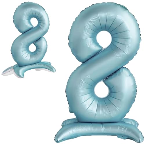 Luftballon 8. Geburtstag Zahl 8 Hellblau Stehende XXL Riesen Folienballon 82cm Geburtstagsdeko Jungen Ballon Zahl Deko zum Geburtstag. Luftballon 8. Geburtstag Zahl 8 Hellblau Stehende XXL Riesen Folienballon 82cm Geburtstagsdeko Jungen Ballon Zahl Deko zum Geburtstag. von Jonami