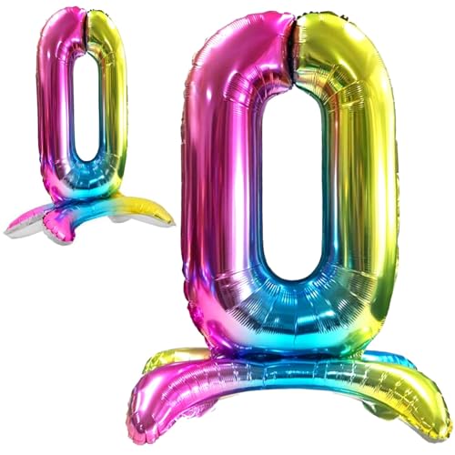 Luftballon Geburtstag Zahl 0 Mehrfarbig Stehende Foil XXL Riesen Folienballon 82cm Geburtstagsdeko Ballon Zahl Deko zum Geburtstag. Luftballon Geburtstag Zahl 0 Mehrfarbig Stehende Foil XXL Riesen Folienballon 82cm Geburtstagsdeko Ballon Zahl Deko zum Geburtstag. von Jonami