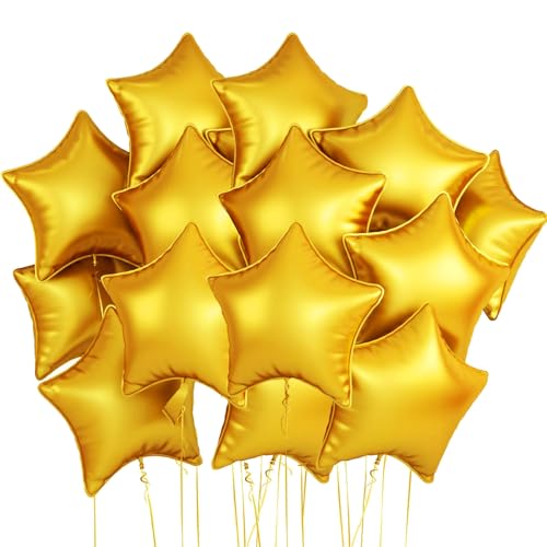 Stern Folienballons Gold Helium, Luftballon Gold Folie, Partyballons, Dekoration für Geburtstags, Deko Neujahr - 25 stk Stern Folienballons Gold Helium, Luftballon Gold Folie, Partyballons, Dekoration für Geburtstags, Deko Neujahr - 25 stk von Jonami