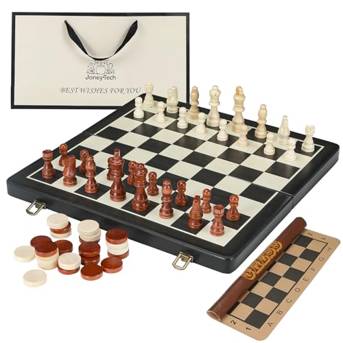 Joneytech 2 In 1 Magnetisches Schachspiel,39cmX39cm Schachbrett Holz Faltbares Schach Dame Set Reise-Schachbrettmatte 2 extra Königinnen Schach für Erwachsene Für Anfänger und Profis Chess Board Joneytech 2 In 1 Magnetisches Schachspiel,39cmX39cm Schachbrett Holz Faltbares Schach Dame Set Reise-Schachbrettmatte 2 extra Königinnen Schach für Erwachsene Für Anfänger und Profis Chess Board von Joneytech