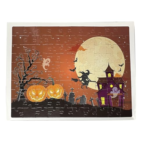 100-Piece Halloween-IQ-Puzzle | Altersgerecht für 4-10 Jahre & Mädchen | Entspannendes Denkspiel | Partygeschenk, Kindergarten- & Schule-Aktivitäten 100-Piece Halloween-IQ-Puzzle | Altersgerecht für 4-10 Jahre & Mädchen | Entspannendes Denkspiel | Partygeschenk, Kindergarten- & Schule-Aktivitäten von Jongyumo