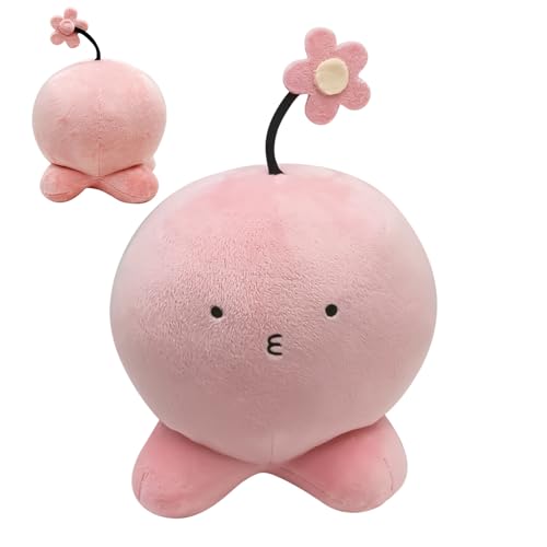Jongyumo Anime-Merchandise Blumen Oktopus, 26cm Plüschspielzeug, Leicht, Lebendige Gestaltung, Perfekt für Schreibtisch, Bettseite Oder Reise, Sichere Materialien Ohne Reizend Geruch von Jongyumo