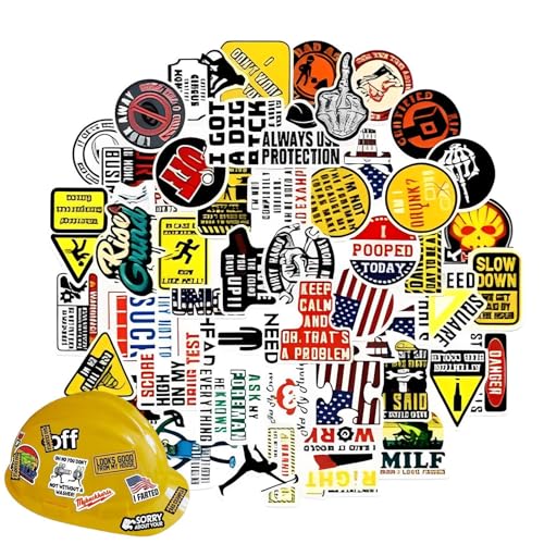 Jongyumo Hard Hat Stickers Lustig 150 Stück - Elektriker-Sticker für Schutzhelme | wasserdichte Humorvole Aufkleber Cartoon Motive Für Wasserflasche Auto Motorrad Arbeit Jongyumo Hard Hat Stickers Lustig 150 Stück - Elektriker-Sticker für Schutzhelme | wasserdichte Humorvole Aufkleber Cartoon Motive Für Wasserflasche Auto Motorrad Arbeit von Jongyumo